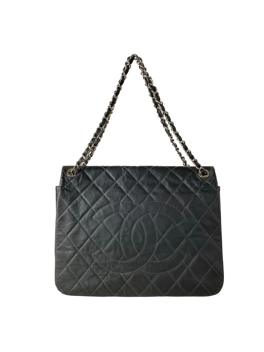 Chanel Large Matelasse Gray Pvc #378059C20B